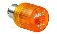 Индикатор светодиодный BA15S, желтый, постоянный свет, 220VAC