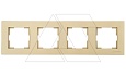 Rita - Рамка 4 поста, горизонтальный монтаж, золото доре от интернет-магазина amperkin.by