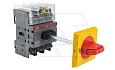 Выкл. нагрузки OT125F3HY5X6ST4, 125A 3P с желто-красной выносной блок. рукояткой на 3 замка OHYS2AJ IP65 и осью OXS6X120 от интернет-магазина amperkin.by