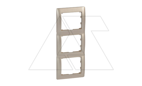 Galea Life - Рамка на 3 поста вертикальная, Titanium