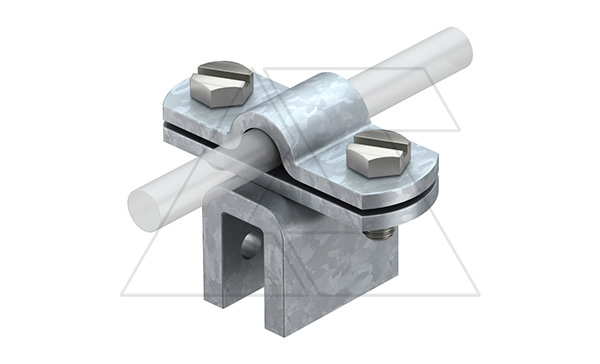 Клемма 270 8-10 FT фальцевая для присоединения проводника Ø8-10мм к фальцу толщиной до 10мм, гор. оцинк.
