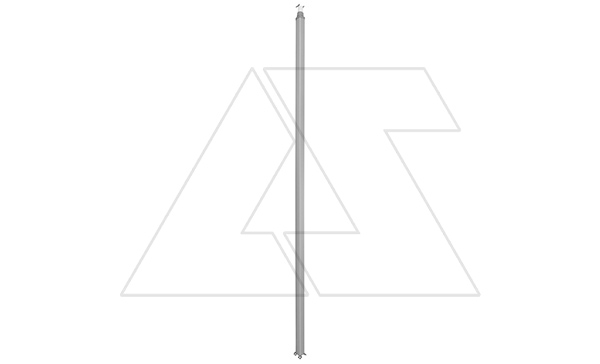 Колонна Snap-On 2,7m для потолка до 3,9m, 1 секция, корпус и крышка из алюминия, цвет алюминий