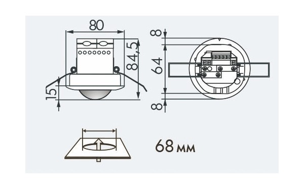 Датчик присутствия B.E.G. PD2-M-2C-11-48V-RR-FC