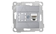 Rita - Розетка 1хRJ-45 кат. 5e UTP, нерж. сталь от интернет-магазина amperkin.by