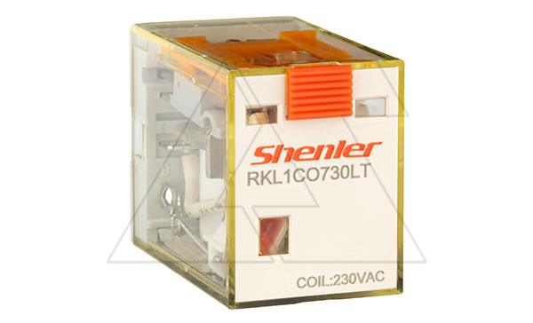 Реле RKL1CO730LT, 1CO, 16A(250VAC/30VDC), 230VAC, мех. индикация, тест-кнопка с блокировкой, LED