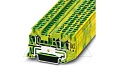 Клемма защитного проводника ST 4-TWIN-PE /6,2mm, пружинная, 3 присоед., 4(max 6)mm2, желто-зеленая от интернет-магазина amperkin.by