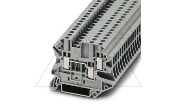 Клемма проходная UT 2,5-TWIN /5,2mm, винтовая, 3 присоед., 2,5(max 4)mm2, 24A, 500V, серая
