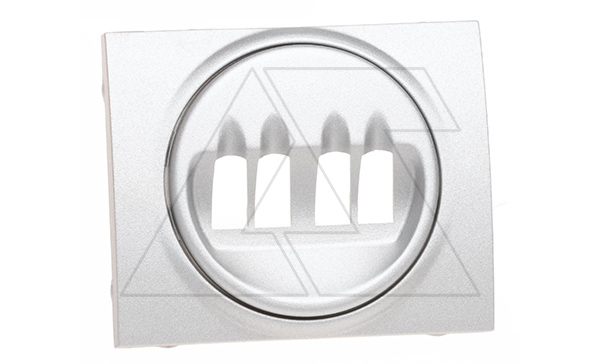 Galea Life - Обрамление для розетки двойной аккустической, Aluminium