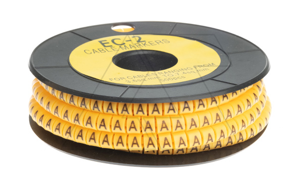 Маркер для проводов 4.0-6.0мм2 - "A", 500 шт.