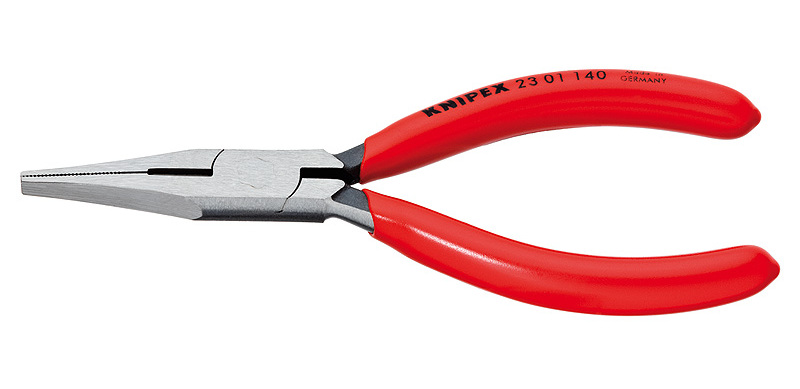 Плоскогубцы прецизионные тупоносые с режущей кромкой, L-140 мм, обливные рукоятки (KNIPEX)
