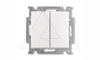 Basic 55 - Выключатель двухклавишный (белый)