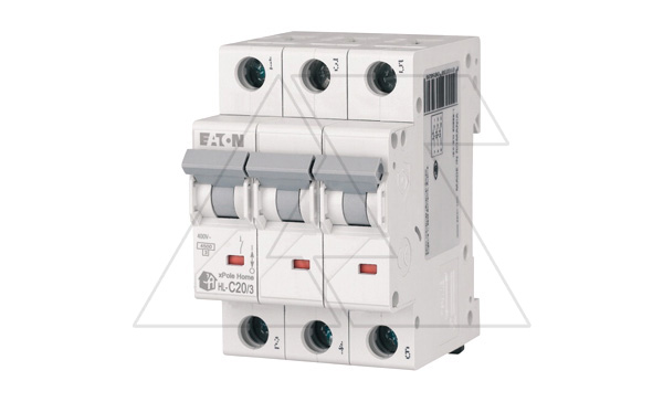 Авт. выключатель HL-C20/3, 3P, 20A, хар-ка C, 4.5kA, 3M