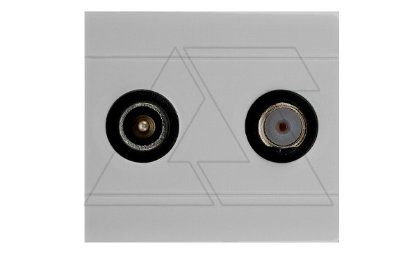 Розетка телевизионная TV+SAT, 2M, EVOLUTION