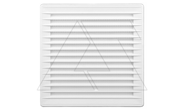 Решетка вентиляционная квадратная 172х172мм с регулировкой посадочного диаметра Ø80-150, пластик, белый (стикерованный)