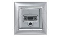 Valena - Розетка HD 15 + гнездо диам. 3,5 мм., алюминий