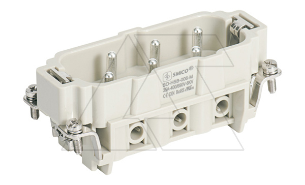 Вставка контактная, размер H16B, тип вилка, 6P+PE, 35A, 400/690V, винтовой зажим