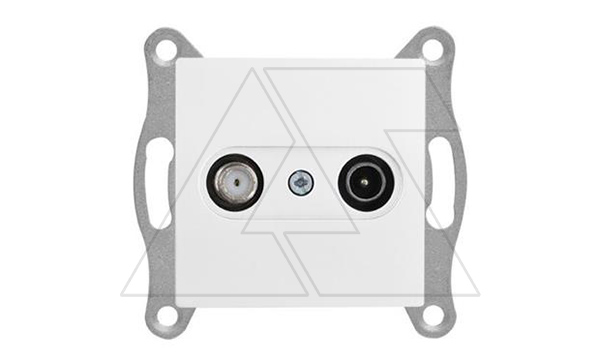 21 - Розетка TV-SAT, оконечная, белый