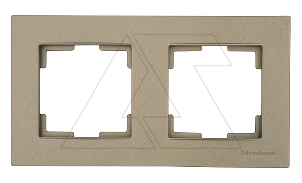 Rita - Рамка 2 поста, горизонтальный монтаж, антрацит