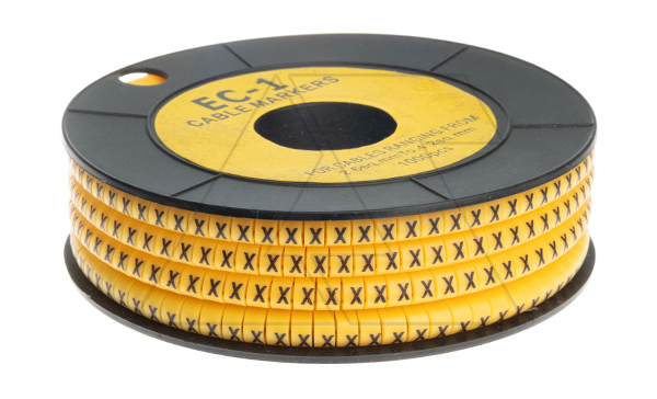 Маркер для проводов 2.5-4.0мм2 - "X", 1000 шт.