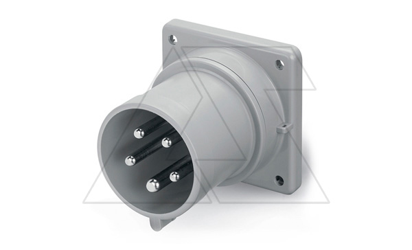 Разъем пром. силовой CEE встраиваемый, штекер, 32A, 3P+N+E 6h, 346_415VAC 50/60Hz, уст. 75x75mm, IP44/IP54, серия OPTIMA