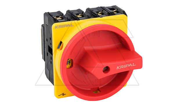 Выключатель нагрузки UKP5-4100/EA/SVB, 3Р+N, 100А/AC21, 37kW/AC23A, 440VAC, красная блок. рукоятка, монтаж на дверь, IP20(контакты)/IP65(фронт)