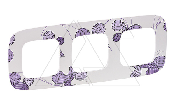 Valena Allure - Рамка 3 поста верт/гориз, флора