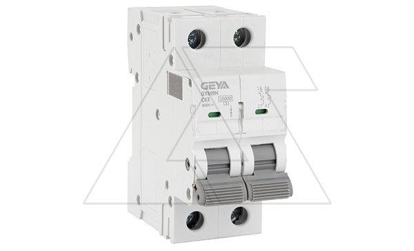 Авт. выключатель GYM9H-2P-63C, 2P, 63A, хар-ка C, 10kA, 2M