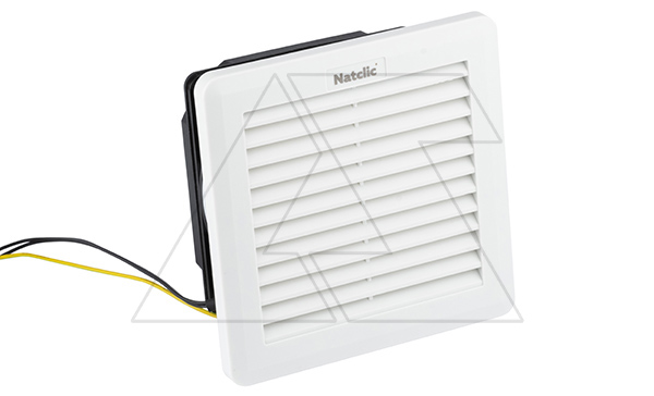 Вентилятор с фильтром SFF сдвижной 26Вт, 200м3/ч, 230VAC, габариты 200x200x100мм, вырез 177x177мм, IP54, RAL7035