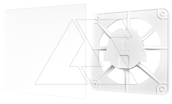Решетка вентиляционная с панелью декоративной универсальной dRim, ABS пластик, белый глянец
