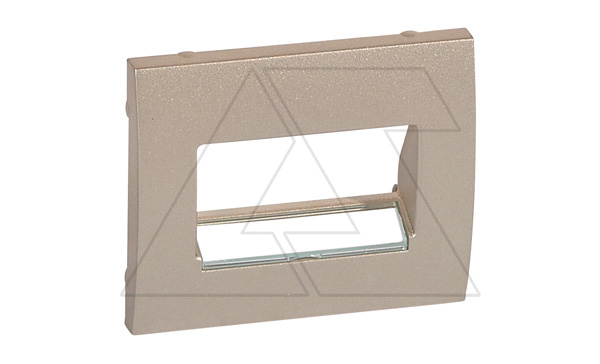 Galea Life - Обрамление для инф. и тел.розеток 2хRJ45 с держат.этикетки, Titanium