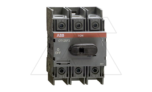 Выкл. нагрузки OT125F3, 125A 3P 4M рукоятка спереди