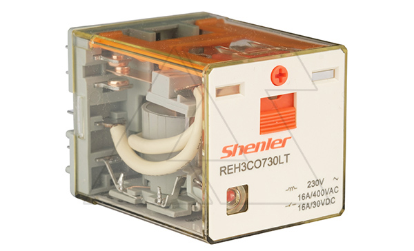 Реле REH3CO730LT, 3CO, 16A(400VAC/30VDC), 230VAC, мех. индикация, тест-кнопка, LED