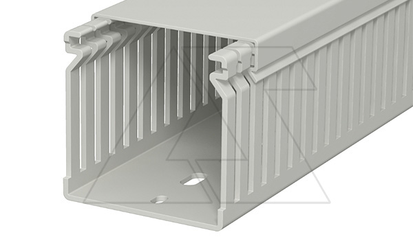 Перфокороб LK4 60060, органайзер для шкафов, 60 x 60 мм (глубина х ширина крышки), L=2000мм, RAL 7030 серый