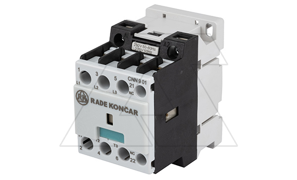 Контактор CNN 9 01 220/230V 50Hz, 3P, 9A/(25A по AC-1), 4.5kW(400VAC), 220/230VAC, 1NC