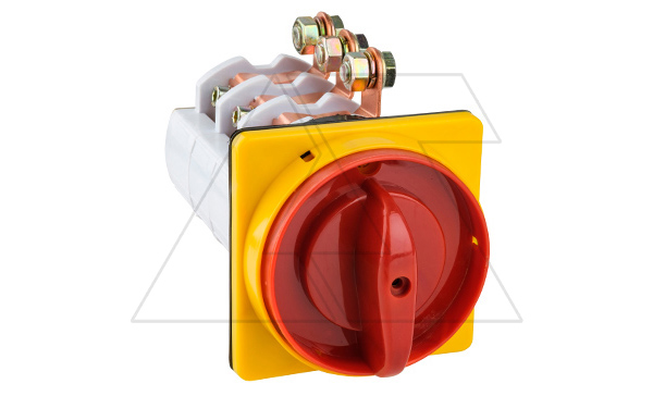 Переключатель BS 400 92 LK, аварийный, 4P, 400A, тип 0-1, 60kW(400VAC по АС-23), на дверь, красная блокируемая в 0 рукоятка, фронт IP54