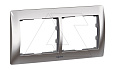 Galea Life - Рамка Metallic на 2 поста горизонтальная, Chrome от интернет-магазина amperkin.by