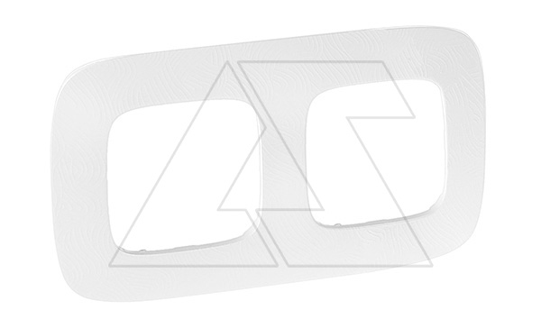 Valena Allure - Рамка 2 поста верт/гориз, тиснение белое