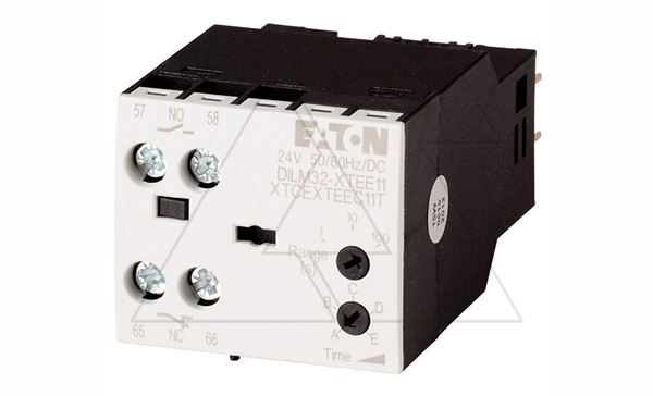 Блок-контакт вспом. с задержкой на вкл. DILM32-XTEE11(RAC240), 1NO+1NC, 3A(230VAC), 0_100s, фронт, 200_240VAC, для DILM7_38, DILA, DILM(F/P)_32/45