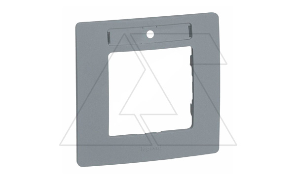 Etika - Рамка 1 пост, с держателем для маркировки (алюминий)