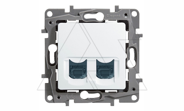 Etika - Розетка 2хRJ-45 UTP CAT6 (белый)