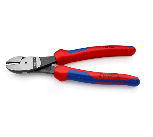 Бокорезы особой мощности, L-200 мм, твёрдость кромок 64 HRC, чёрные, 2-комп. рукоятки (KNIPEX)