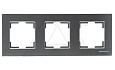 Rita - Рамка 3 поста, горизонтальный монтаж, нерж. сталь от интернет-магазина amperkin.by