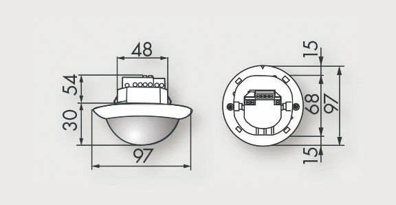 Датчик присутствия B.E.G. PD4-M-DIM-FM