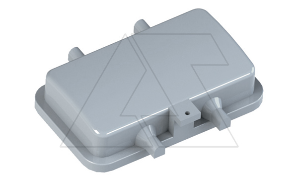 Крышка защитная приборного корпуса разъема, размер H10B, пластик, RAL 7037