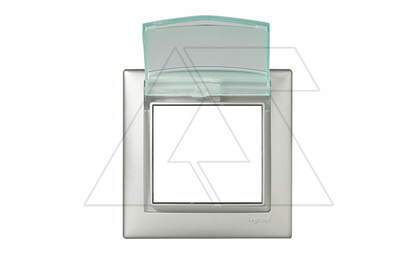 Valena - Рамка 1 пост с крышкой IP44, алюминий