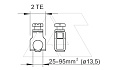 Клемма 1801 RK95 для подключения круглого проводника 25-95мм² к шине 1801 VDE от интернет-магазина amperkin.by