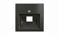 Basic 55 - Лицевая панель для одинарной информационной розетки (шато-черный) от интернет-магазина amperkin.by