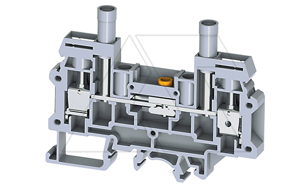 Клемма измерительная с размыкателем CDS6U/TS /8х82mm, винтовая, изол. контрольные гнезда, 2 присоед., 6(max 10)mm2, 41A, 800V, серая
