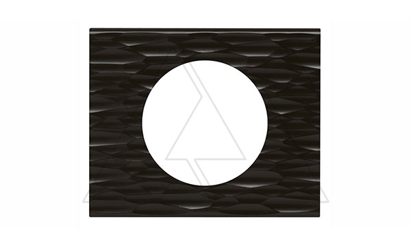 Celiane - Рамка 1 пост CORIAN черный рифленый