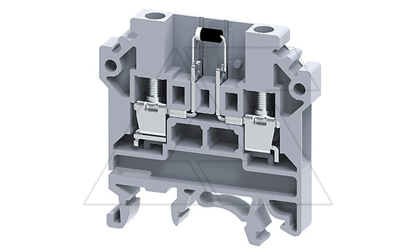 Клемма с диодом CKT4UD2 /6x46,3mm, винтовая, 1N4007 (1000V, 1A), сх. R-L, 2 присоед., 4(max 6)mm2, 500V, серая